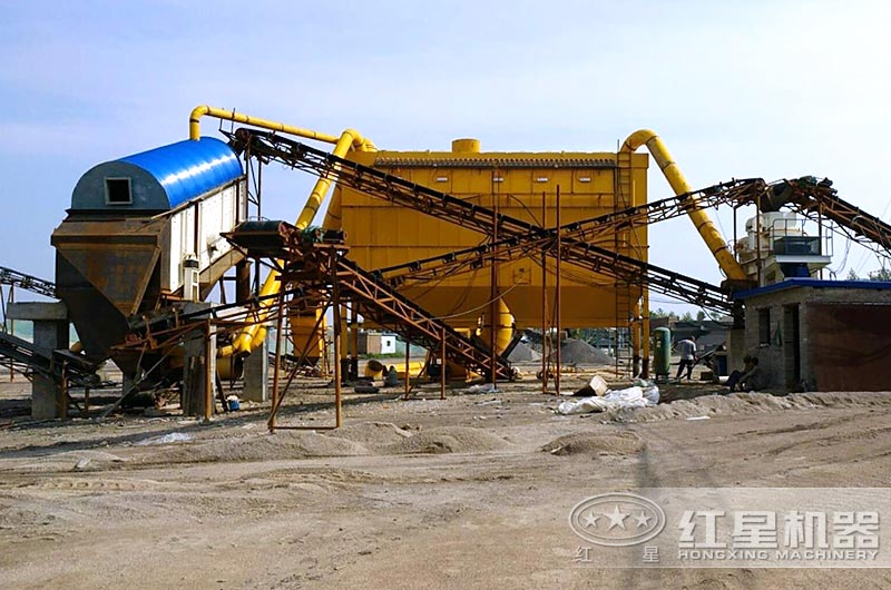 石粉再加工現場 石粉再加工現場