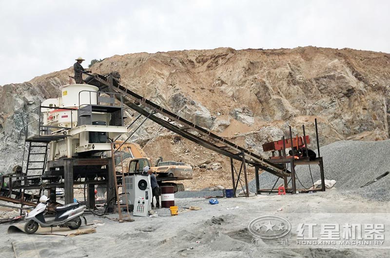 石料場碎石制砂加工客戶現場 石料場碎石制砂加工客戶現場