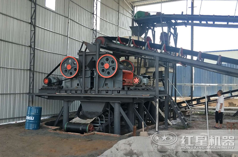 時産100噸礫石制砂生産線客戶現場 時産100噸礫石制砂生産線客戶現場