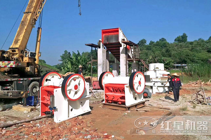 磚渣鄂破生産現場實拍 磚渣鄂破生産現場實拍