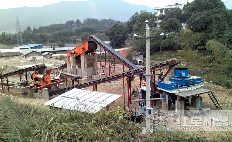 石灰石制砂機用戶生産現場實拍圖