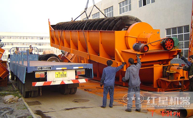 螺旋洗石機裝車,發貨了