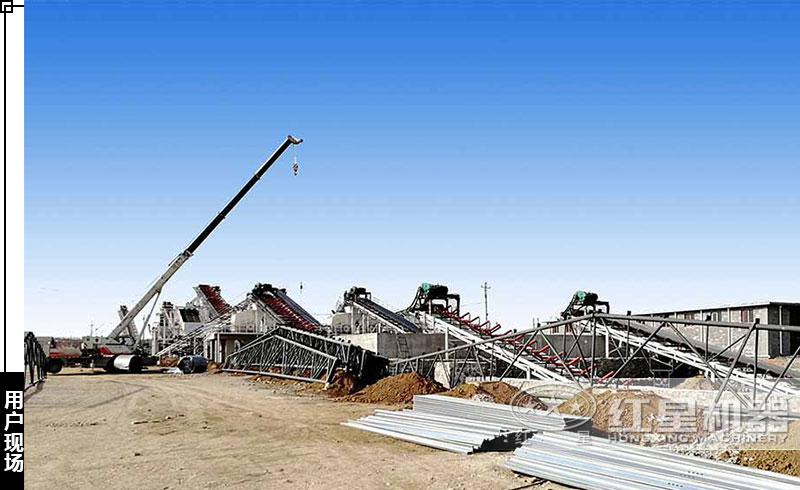 小型反擊式石子破碎機用戶現場