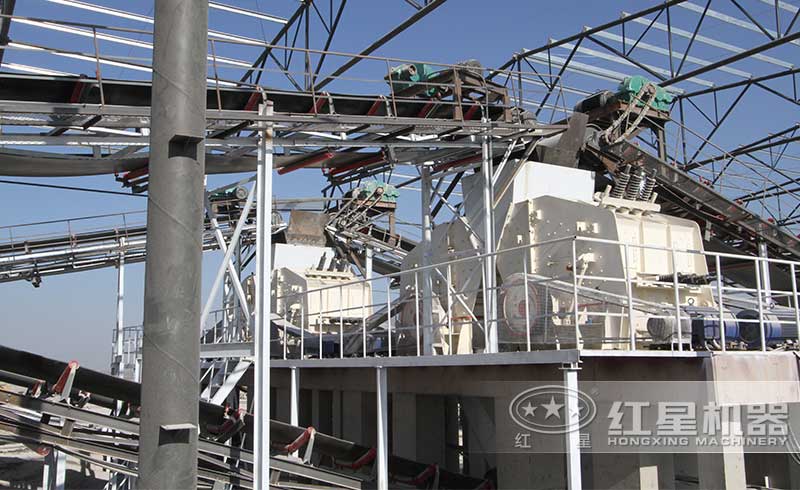 PF1214河卵石反擊式破碎機用戶現場