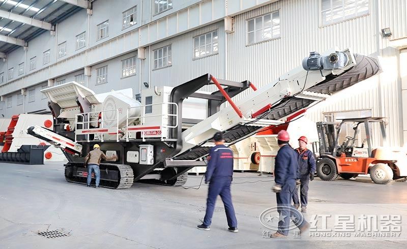 時産100方履帶式石子移動破碎站