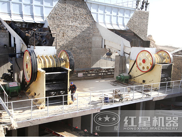 河卵石自動破碎機用戶生産現場