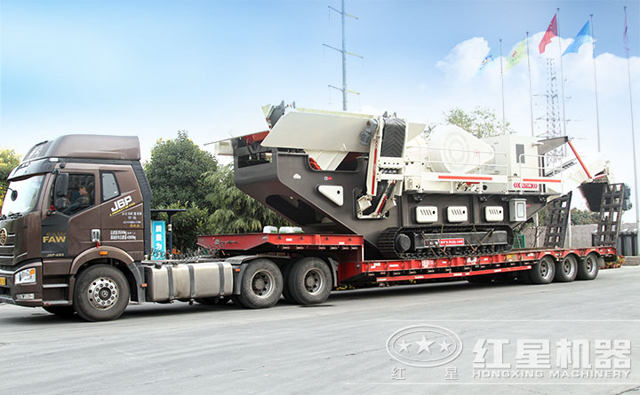 履帶式石子移動破碎站發往廣東