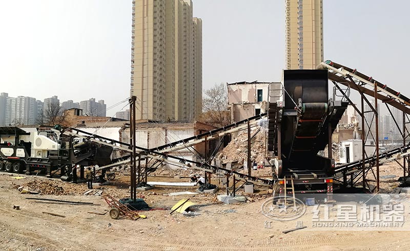 西安客戶建築垃圾處理現場