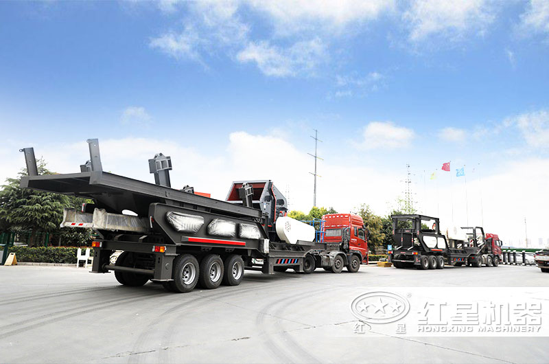 移動式石子加工機發貨現場 移動式石子加工機發貨現場