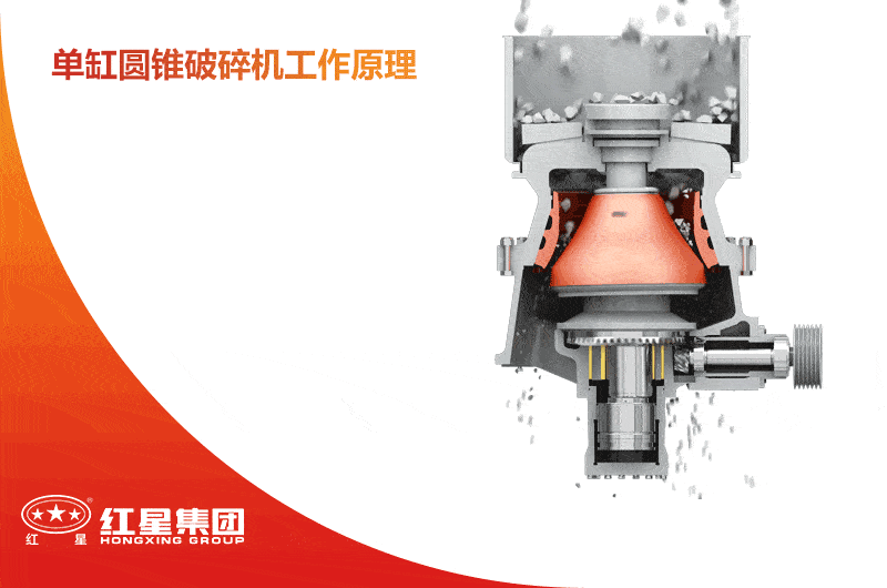 單缸圓錐破碎機工作原理圖 單缸圓錐破碎機工作原理圖