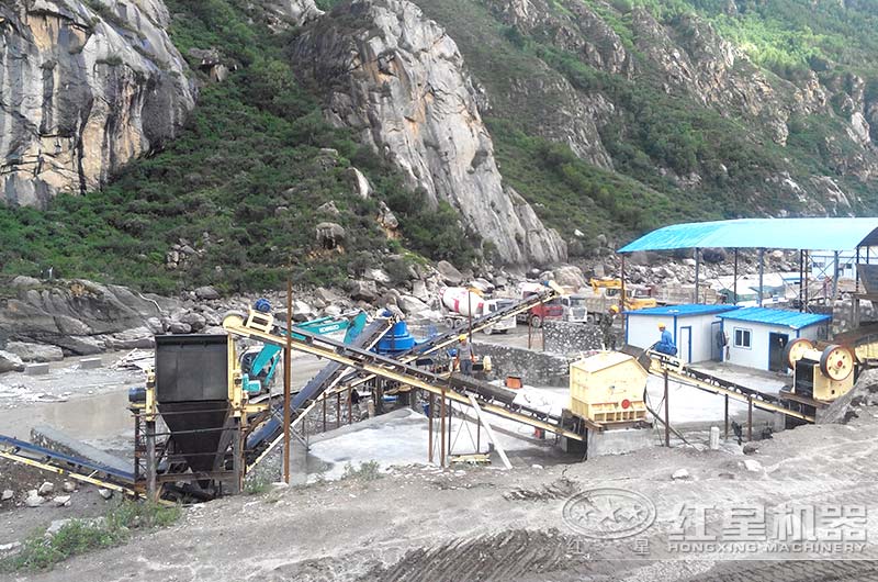 時産200噸石頭碎沙生産現場圖 時産200噸石頭碎沙生産現場圖