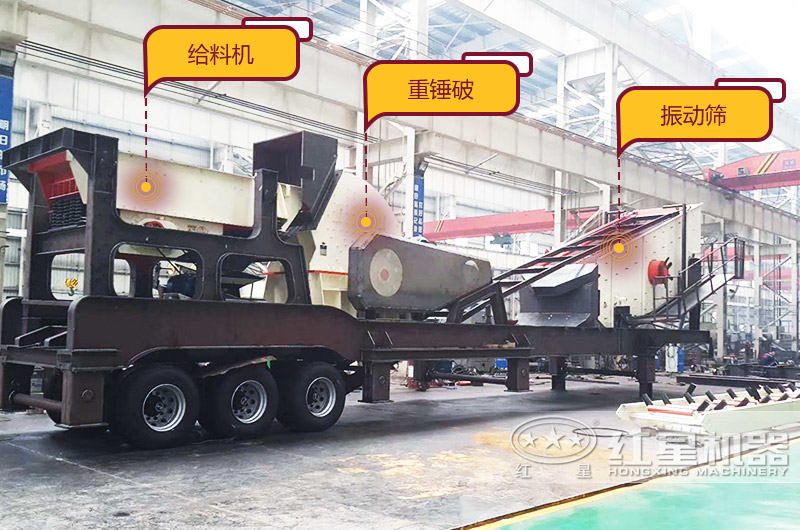 移動重錘式破碎機,給料+破碎+篩分+傳輸,一機等于一條生産線 移動重錘式破碎機,給料+破碎+篩分+傳輸,一機等于一條生産線