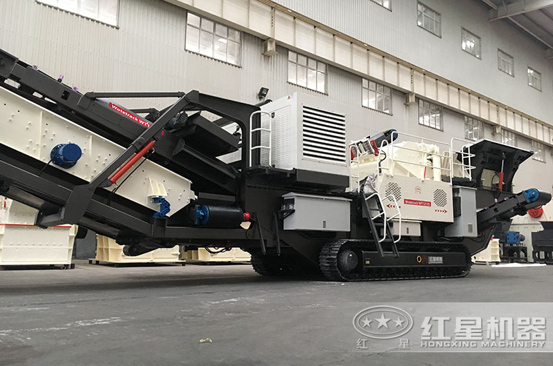 圖2:履帶式碎石機配置反擊破 圖2:履帶式碎石機配置反擊破