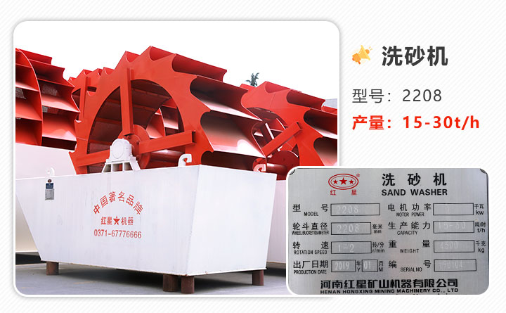 圖1:石粉洗砂機設備圖片-2208型号、單輪 圖1:石粉洗砂機設備圖片-2208型号、單輪