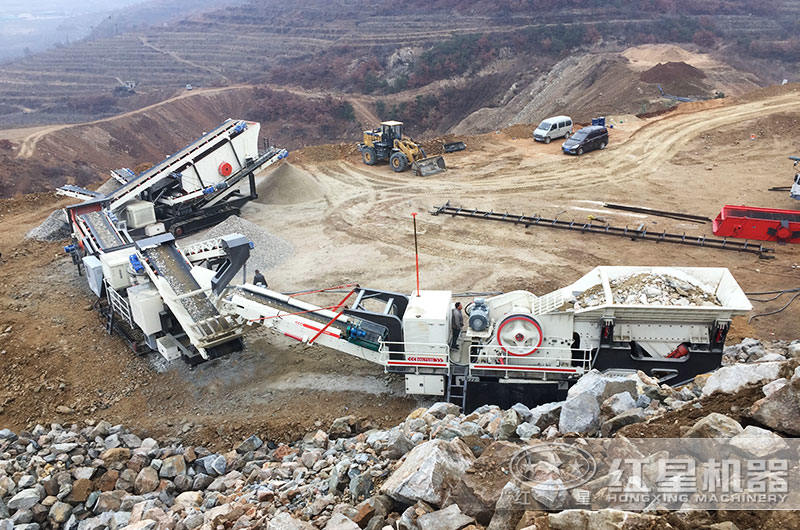 粉碎加工石頭的現場圖片 粉碎加工石頭的現場圖片