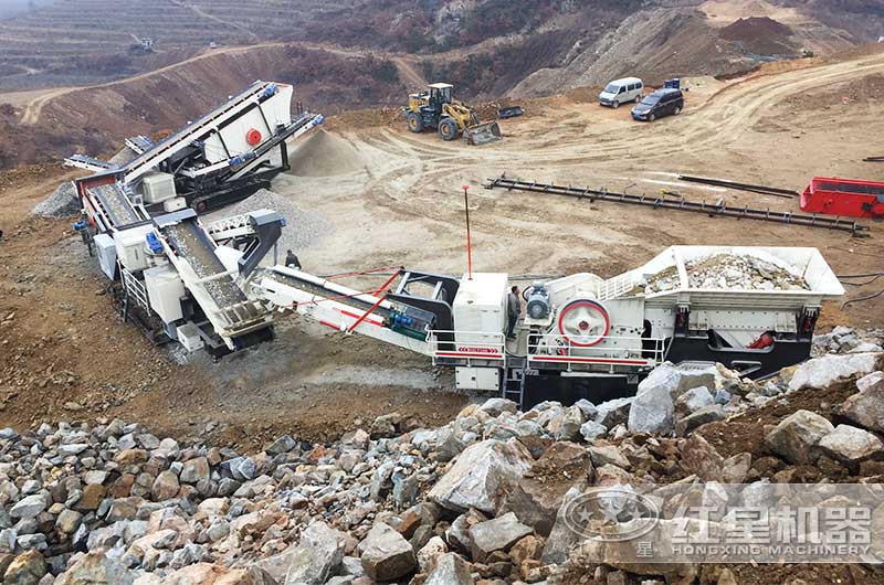 鄂破移動式破碎機+圓錐式篩分移動破碎機 鄂破移動式破碎機+圓錐式篩分移動破碎機