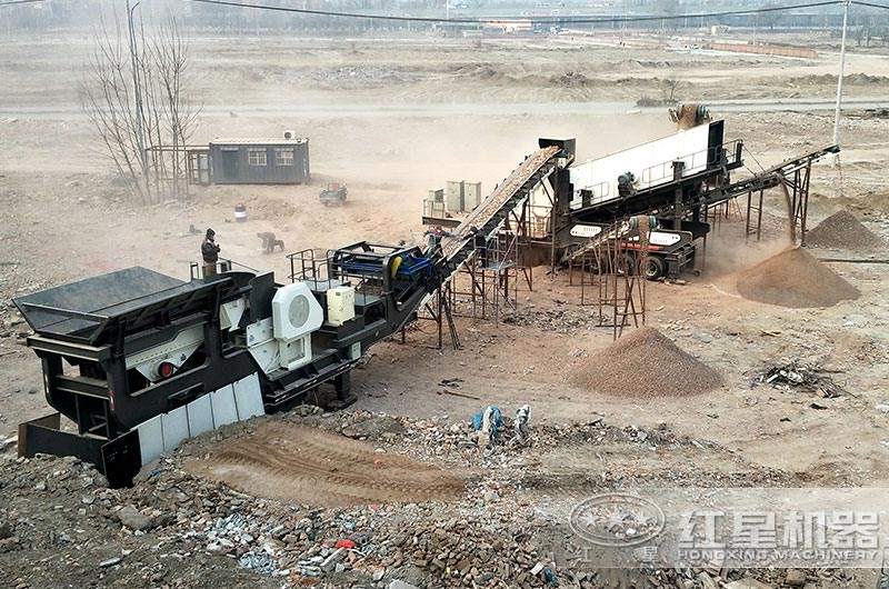 移動式建築垃圾破碎站生産現場圖片 移動式建築垃圾破碎站生産現場圖片