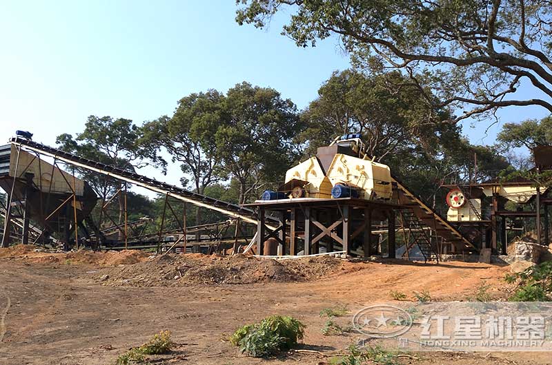 河南某地安裝一套碎石機投入使用現場 河南某地安裝一套碎石機投入使用現場