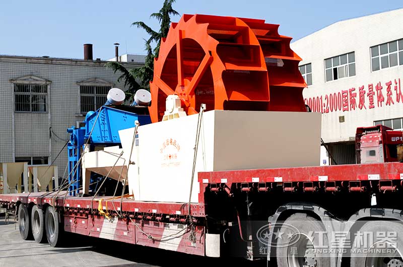 兩台輪式洗砂機發貨出廠 兩台輪式洗砂機發貨出廠