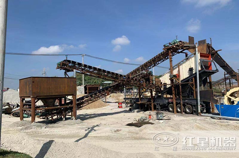 紅星海南客戶車載式移動破碎機生産現場 紅星海南客戶車載式移動破碎機生産現場