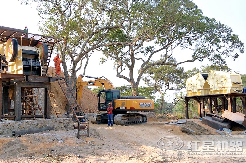 反擊破破石子現場,搭配鄂破機使用 反擊破破石子現場,搭配鄂破機使用