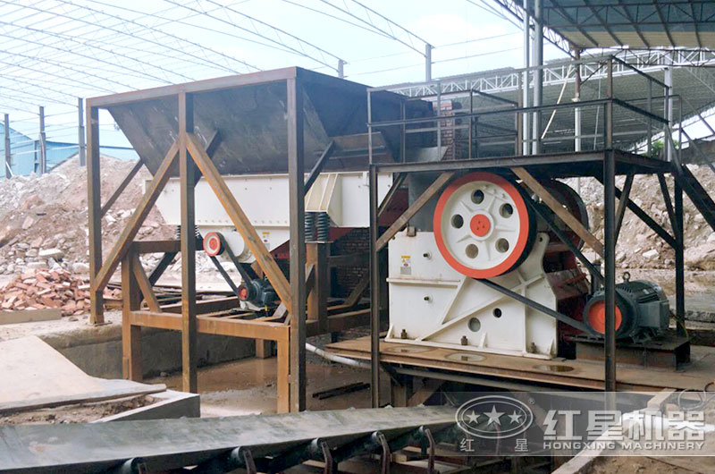 鵝卵石破碎生産線一角_颚式破碎機 鵝卵石破碎生産線一角_颚式破碎機