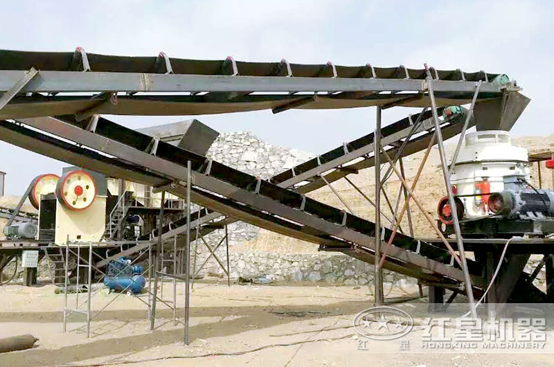 内蒙古石材加工廠,鄂破+圓錐破,破碎花崗岩 内蒙古石材加工廠,鄂破+圓錐破,破碎花崗岩