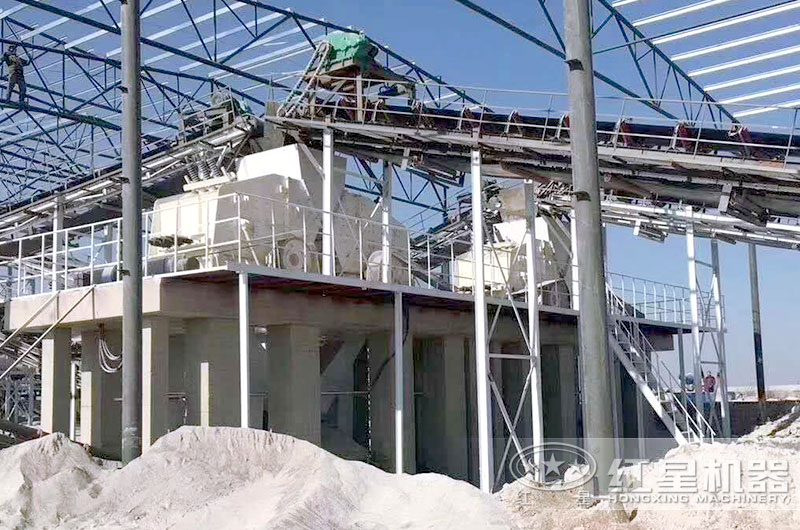 反擊破碎機生産現場,河北大型砂石生産線 反擊破碎機生産現場,河北大型砂石生産線