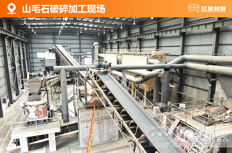 山毛石破碎加工現場 山毛石破碎加工現場