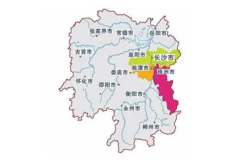 長株潭都市圈範圍 長株潭都市圈範圍
