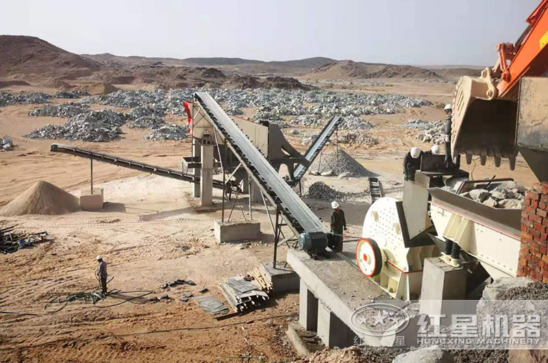 單台重錘破制砂現場 單台重錘破制砂現場