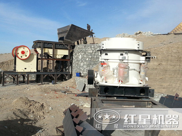 花崗岩破破碎生産現場圖