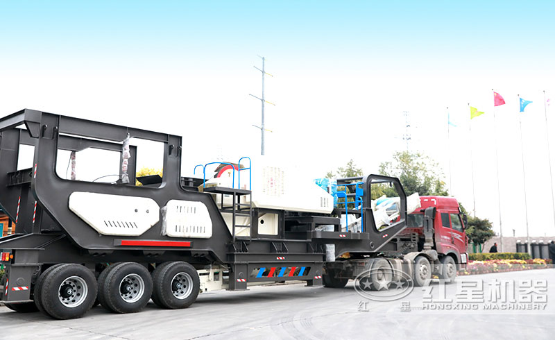 時産200噸車載式流動破石機發貨