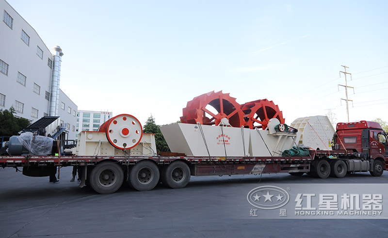 一條重錘式破碎機生産線發貨