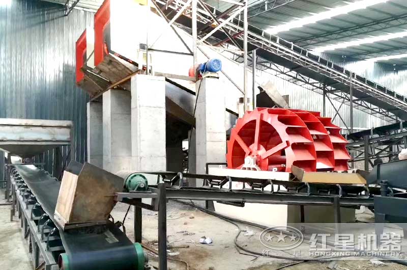 河南鄭州客戶水洗沙生産線現場