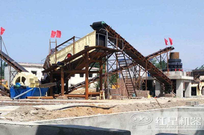 河南客戶洗沙現場