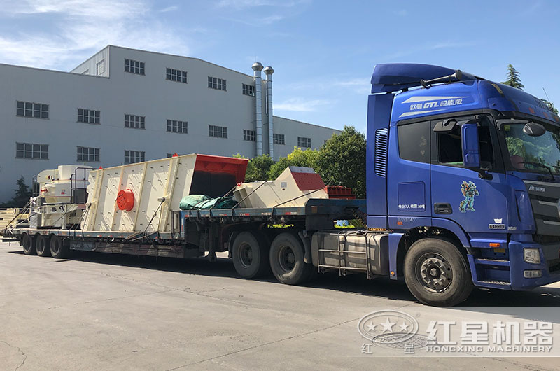 一套制砂生産線發往浙江