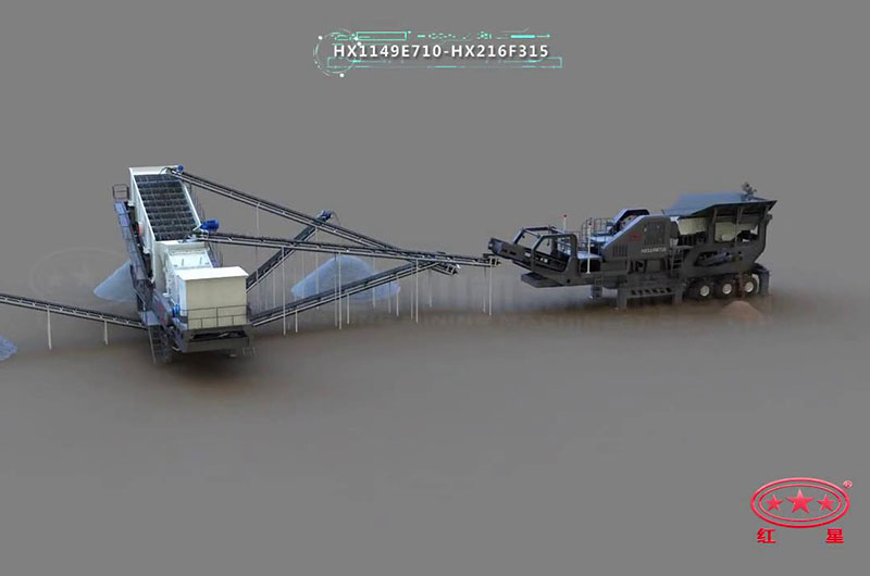 時産200噸移動式石子生産線