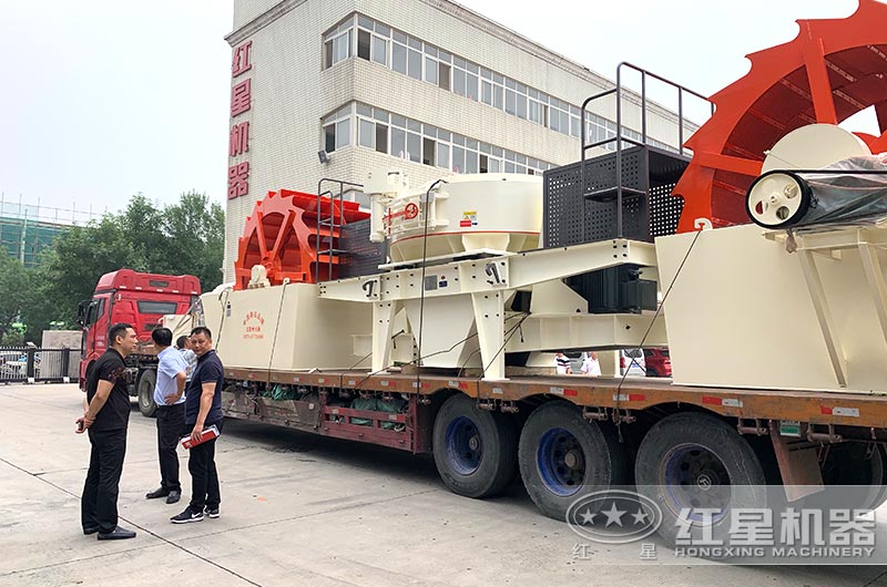 石子打沙機設備整套發往廣西
