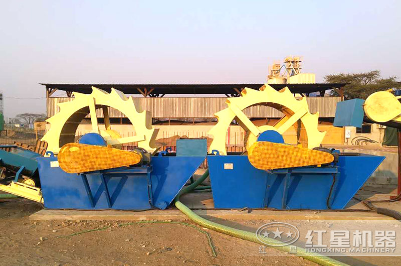 洗砂機作業現場