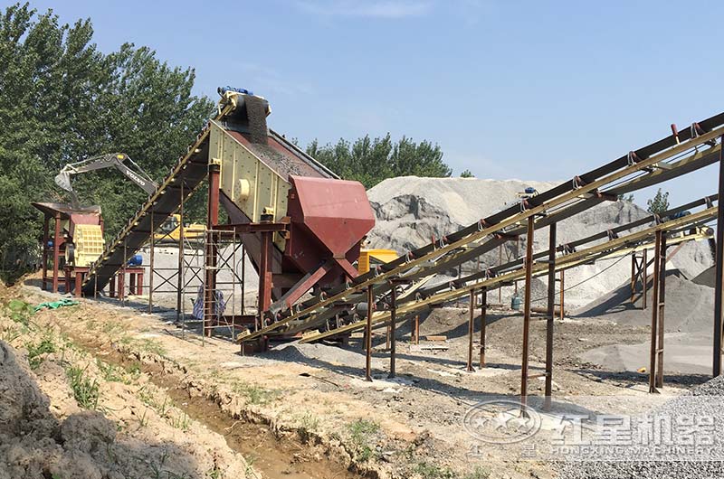 一條運行多年的重錘式破碎機生産線