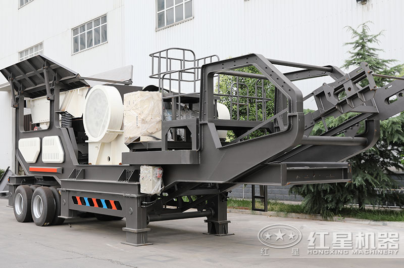 流動打石頭機配置颚式破碎機