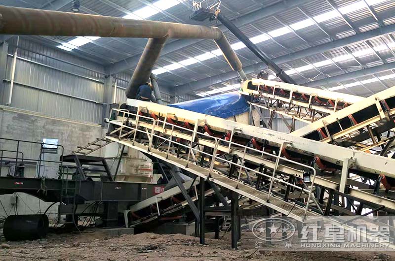 可移動的制沙生産線現場安裝圖