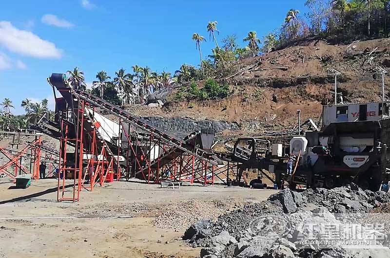 礦渣移動破碎站現場
