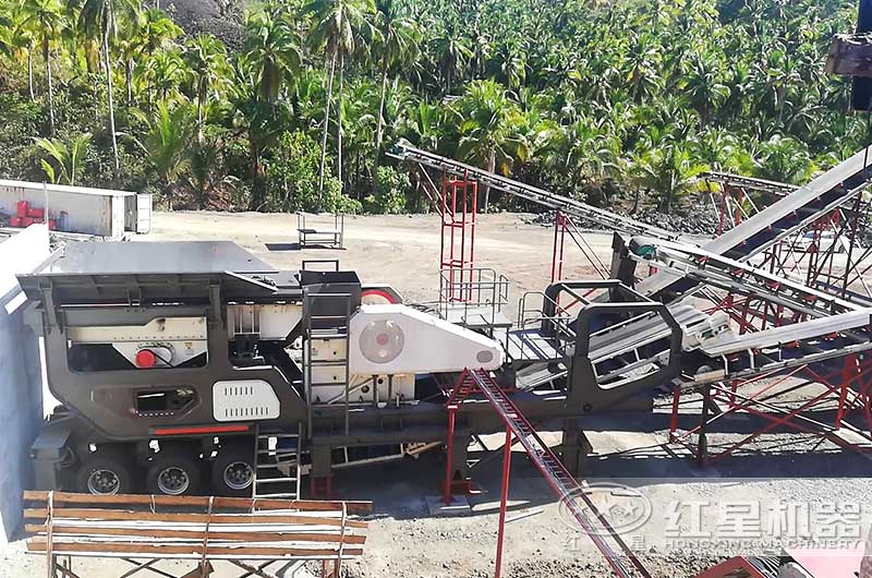 車載式移動破碎機作業現場