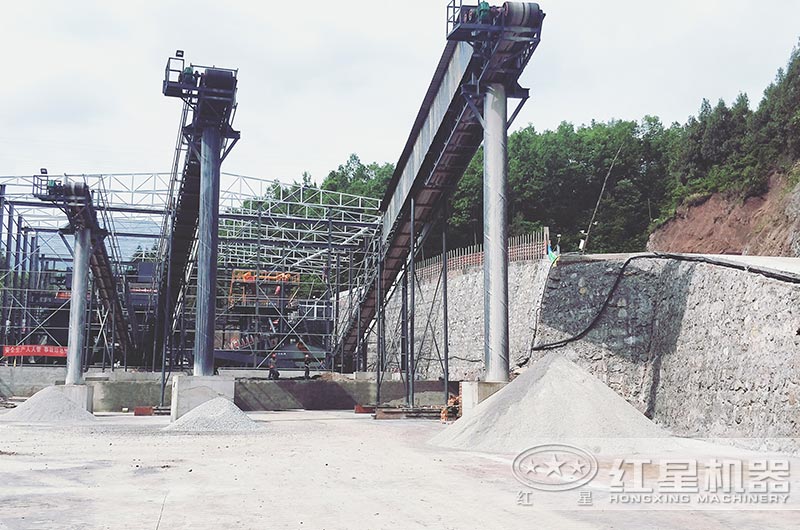 四川客戶現場,機制砂成品